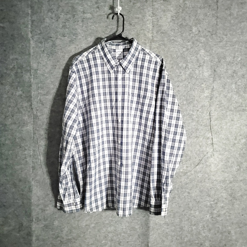 Brooks Brothers Plaid Button Down Shirt Mens XL Cotton Long Sleeve Casual Style